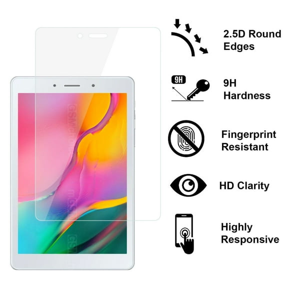 For Samsung Galaxy Tab A 8.0 inch Tablet Tempered Glass Screen Protector HD Clear, Case Friendly, AB Glue, 0.33mm Thick Cover ,Xpm Screen Protector [ Clear ]