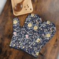 thumbnail image 5 of Cute Oven Mitts,Pioneer Flower Floral Print Pattern Oven Mitt 2-Pack Set,Kitchen Gloves for Oven,Heat Resistant Oven Mitts 7.7"x12", 5 of 7