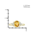 thumbnail image 3 of JewelersClub Citrine Ring Birthstone Jewelry – 1.10 Carat Citrine 14K Gold Plated Silver Ring Jewelry with White Diamond Accent – Gemstone Rings with Hypoallergenic 14K Gold Plated Silver Band, 3 of 4