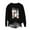 Black, variant on LYEAA Halloween Crewneck Sweatshirts Women Long Sleeve Regular Ribbed Cuff Tunic Oversized Casual Wear Ghost Holiday Clothes Black XL