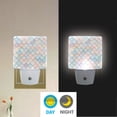 thumbnail image 2 of Yayeee LED Plug in Night Light for The Home with Auto Dusk to Dawn Light Sensors, 2 Pack, Small Pink Pattern, 2 of 6