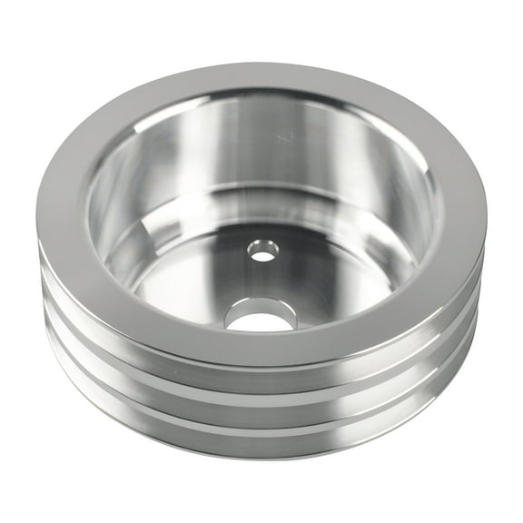 for SB Chevy 265 350 383 3 Grooves Aluminum Crankshaft Long Water Pump Pulley