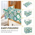 thumbnail image 2 of Yayeee Collapsible Cube Storage Bin with Lid Fabric Closet Decorative Basket with Handles, Green Geometric Flowers, 2 of 7