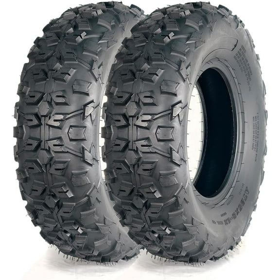 Set of 2 ATV UTV Tire 25x8-12 ATV Mud Tires 25x8x12 Sport All Terrain 6 Ply Tubeless Tires,for Mud, Sand & Rock | Heavy Duty Tread, Tubeless