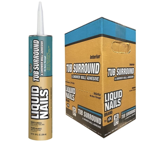 Adhesivo Acrílico de Alta Resistencia Liquid Nails para Revestimiento de Bañera y Pared de Ducha 295 ml