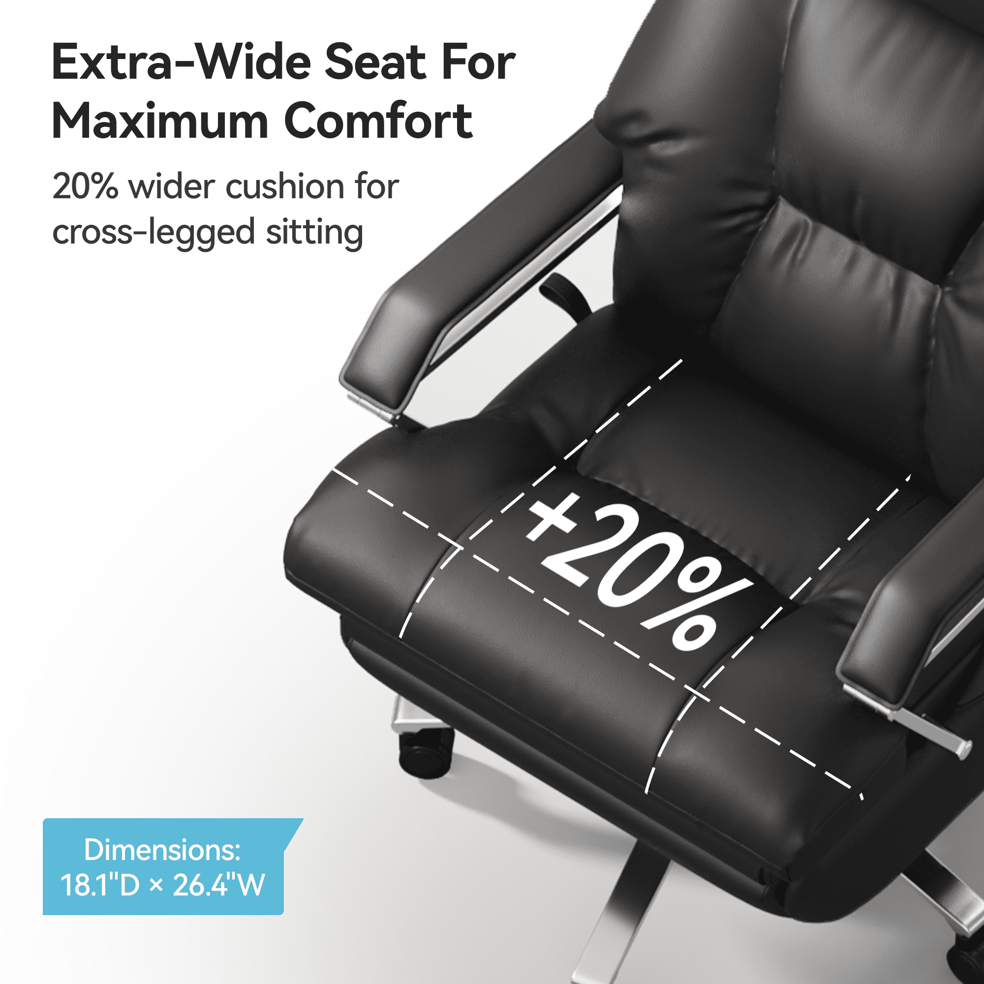 OKUP M80 Electric Power Reclining Office Chair with Footrest, Microfiber Leather Dual Motor Office Chair for Big and Tall 420lbs, Beige
