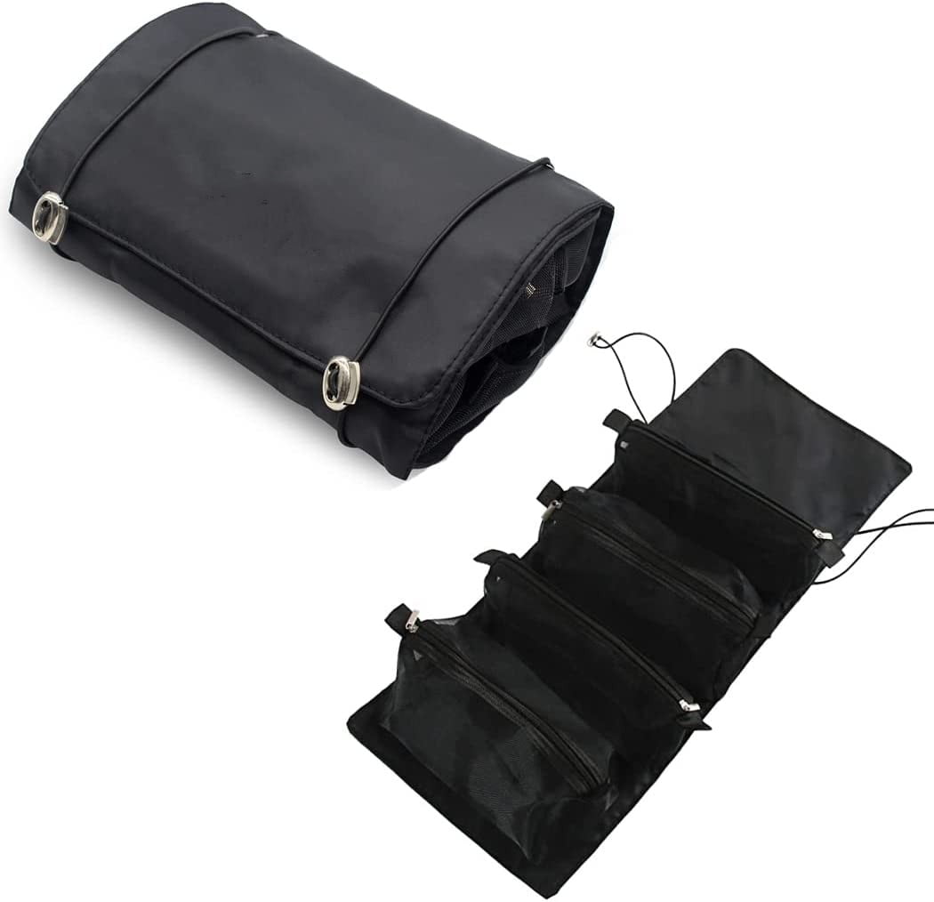 Casewin 4in1 Hanging Toiletry Bag, Rollup Makeup Organizer with 4