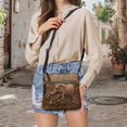 thumbnail image 5 of DISNIMO PU Leather Crossbody Handbag Purse Elephant Flower Print Hobo Handbags for Women Lightweight Crossbody Shoulder Bag with Removable Straps and Zipper Closure, 5 of 7
