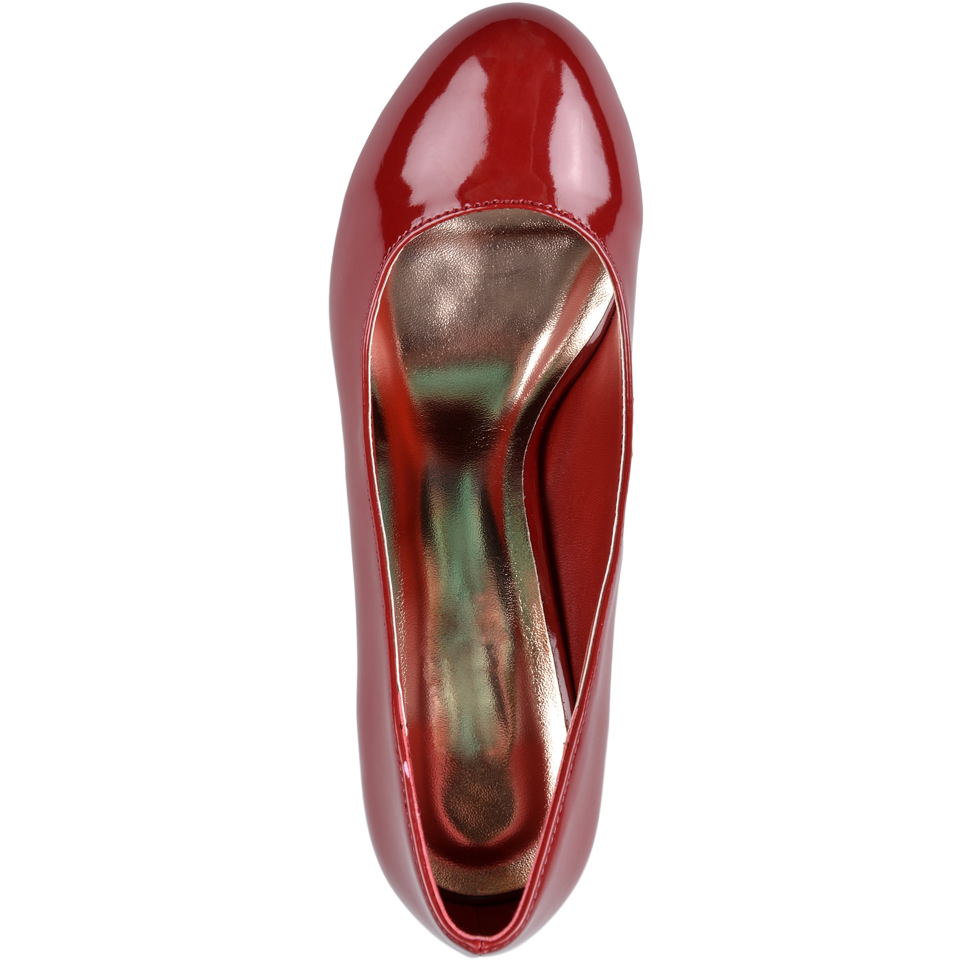 Women's Round Toe Patent Pumps