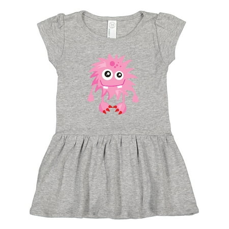 

Inktastic Furry Monster Pink Monster Cute Monster Silly Gift Toddler Girl Dress