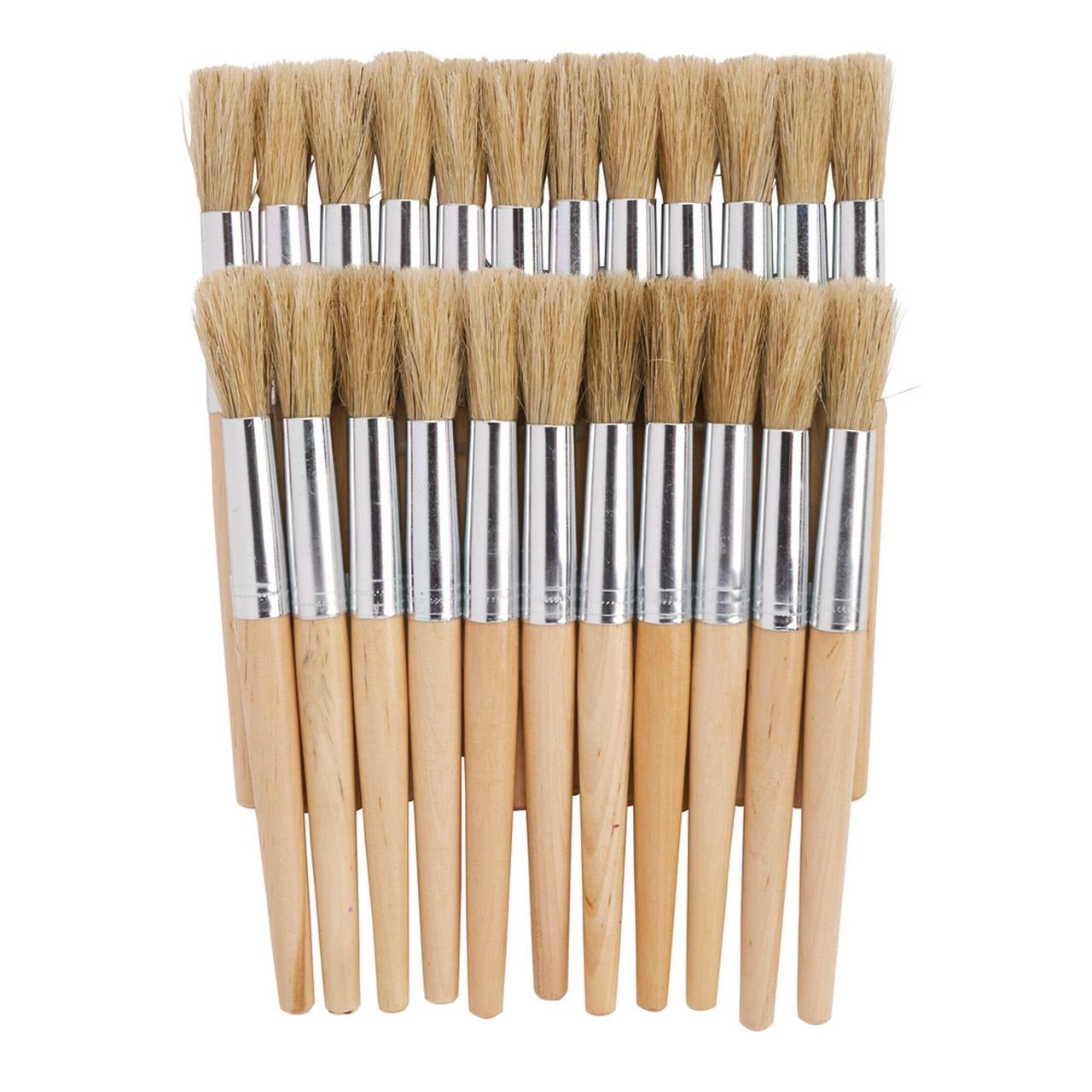 Colorations Classic Wooden Chubby Brushes - Set of 24