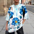 thumbnail image 2 of Blusa informal de manga corta con estampado de flores y mangas cortas para mujer Fridja gope3005, 2 of 6