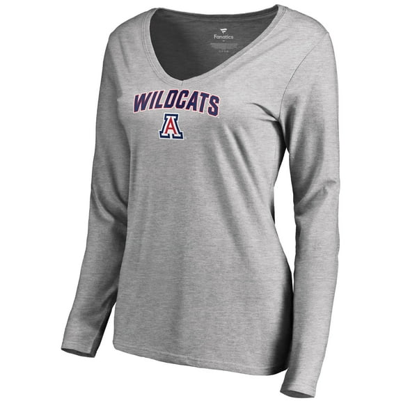 Women's Ash Arizona Wildcats Proud Mascot Long Sleeve T-Shirt