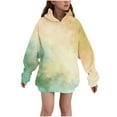 thumbnail image 2 of Piuwrlz Hood Sweatshirts Teen Girls Winter Hoodies Loose Hoodie Yellow Size 9-10Years, 2 of 5