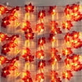 thumbnail image 3 of Gostoto 4.9-19.7FT 10-40LED Maple Leaves Garland Lights with Pumpkin, RealisticGarland Fairy Lights for Thanksgiving Halloween Decor Home Party, 3 of 6