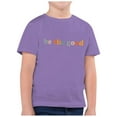 thumbnail image 1 of FAOWME T-Shirt Mode Enfant Col Rond Imprimé Manches Courtes Décontracté Violet 3-4 Ans, 1 of 4