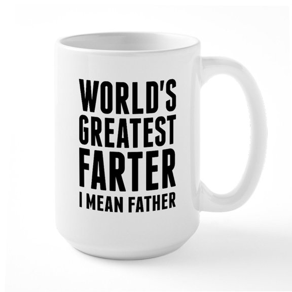 CafePress - World's Greatest Farter I Ceramic Mug - 15 oz Ceramic Large White Novelty Mug