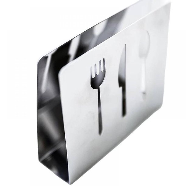 Soporte para servilletas de mesa TANGJMXG de acero inoxidable con forma de árbol 12 x 8,6 CM plateado