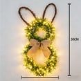 thumbnail image 3 of Easter Wreath With Lights, Wood And Fabric Door Hanging Vine, Artificial Flower Garland, Spring Home Decoration, For Front Door Wall Mantel Party Favor, 3 of 5