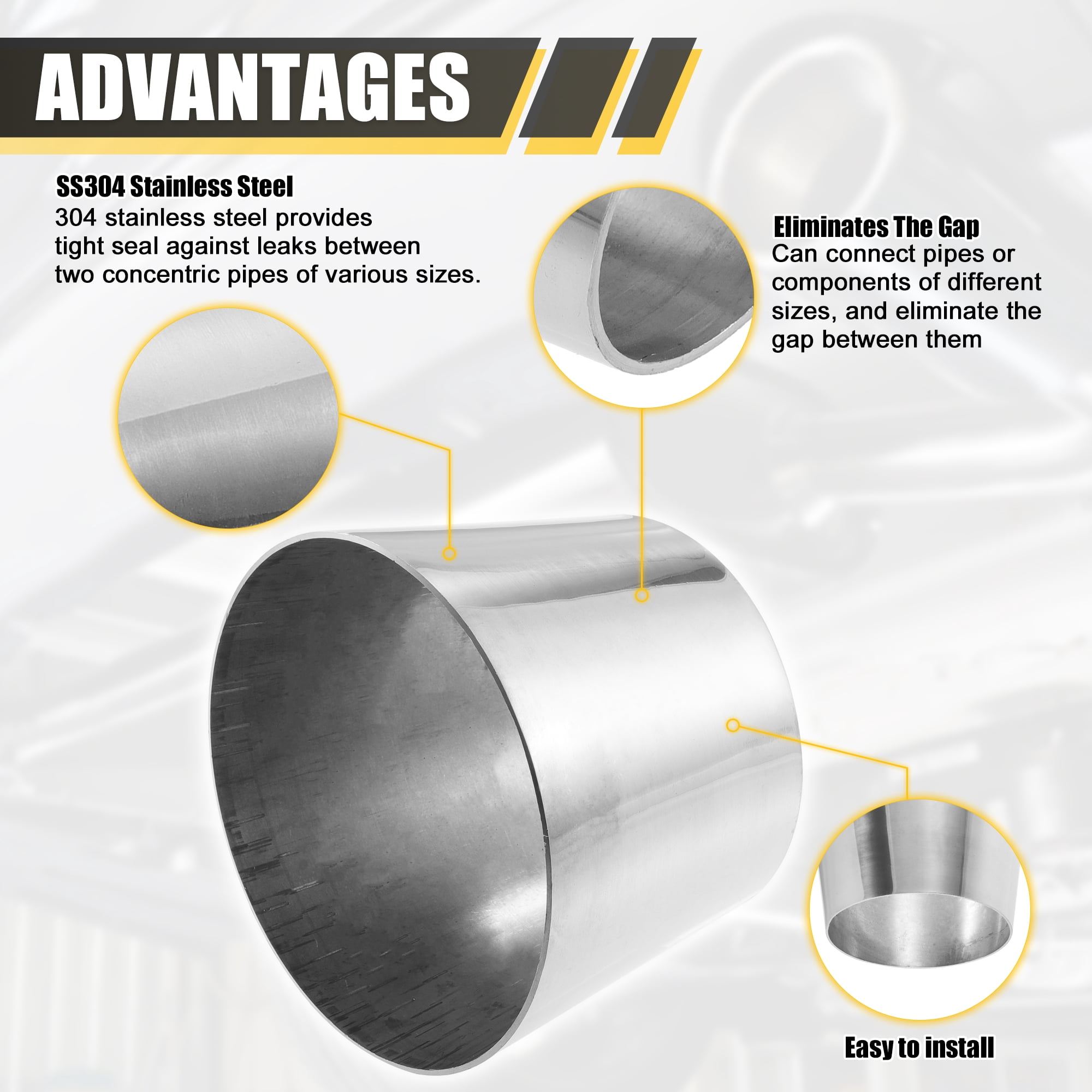 Unique Bargains Car Mandrel Exhaust Bend Elbow Pipe Concentric Reducer 1pcs 4"-5" OD