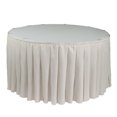 thumbnail image 2 of Your Chair Covers - 17 ft x 29 Inch Polyester Pleated Table Skirt Ivory, 2 of 3
