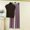Khaki-A, variant on FRSASU Womens Pajamas Sets 2 Piece Lounge Set Mock Neck Short Sleeve Tops Long Pants Comfy Soft Pjs Loungewear with Pockets Purple-A