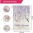 thumbnail image 2 of Hello Spring Garden Flag Spring Wisteria Flower Garden Flag Vertical Double Sided Rustic Farmland Burlap Yard Lawn Outdoor Decor 12.5x18", 2 of 6