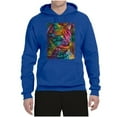 thumbnail image 3 of Colorful Cat Portrait | Cat Lover Owner | Dean Russo Art Animal Lover Unisex Hoodie Sweatshirt, Royal, L, 3 of 5