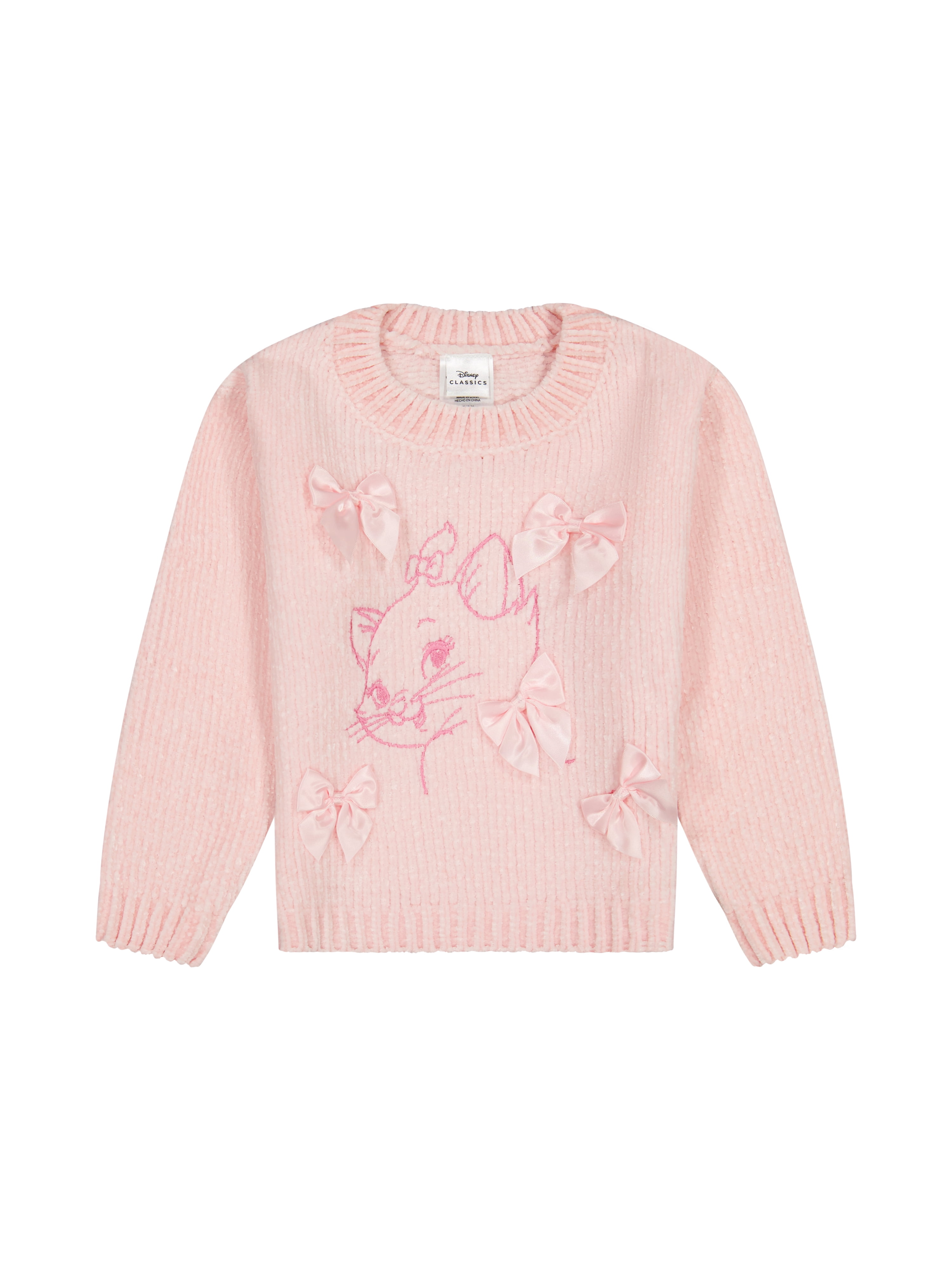 The Aristocats Toddler Girls Chenille Sweater, Sizes 12 Months - 5T