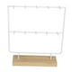 thumbnail image 1 of Expositor de joyas con 10 ganchos para tarjetas de pendientes. Blanco, 1 of 7