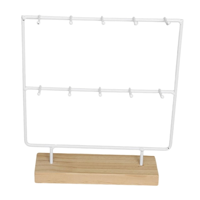 Esquirla Jewelry Display Rack Ear Card Display Holder for Ear Cards Keychains White