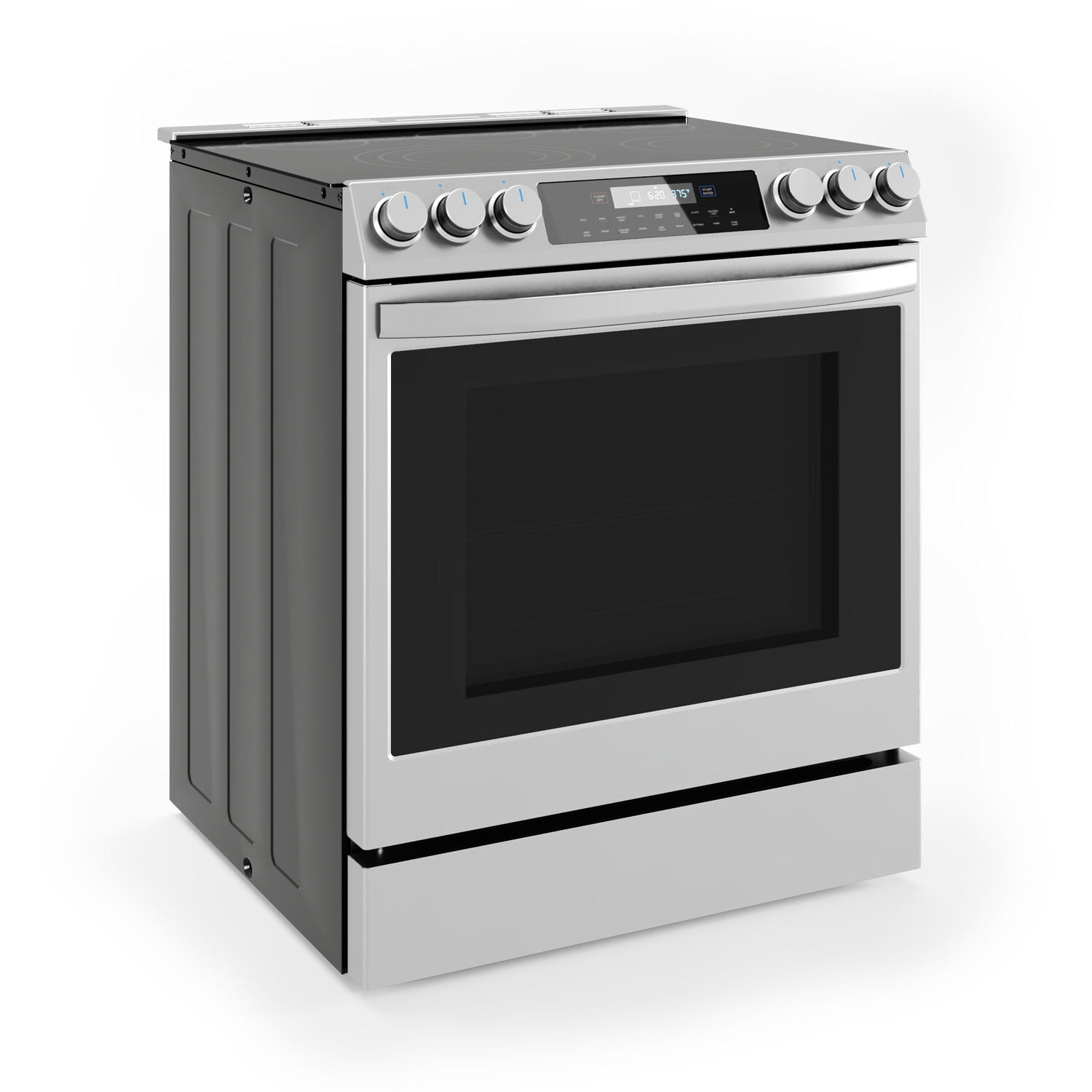 Midea 30-In Slide-In Electric Range with Wi-Fi Connectivity and Fan Convection, Stainless Steel,  MES30S2AST