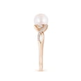 thumbnail image 3 of ANGARA Japanese Akoya Cultured Pearl and Diamond Infinity Ring in 14K Rose Gold for Women | June Birthstone, Birthday, Anniversary, Jewelry Gift for Women | Pearl Ring, 3 of 8