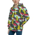 thumbnail image 2 of Picia Green Mushroom for Boys Fashion Full-zip Hoodies & Sweatshirts with Kangaroo Pocket,Zip-up Hooded Sweatshirt for Kid, Moisture Wicking & Breathable-Small, 2 of 6
