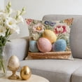 thumbnail image 4 of ERK Easter Decor Easter Embroidery Decorative Cover With 3D Print Floral Pattern For Sofa Couch Bedroom, 4 of 5