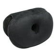 thumbnail image 2 of Cojín de asiento de espuma viscoelástica cómodo y plegable, soporte para la espalda y los glúteos. Negro, 2 of 8