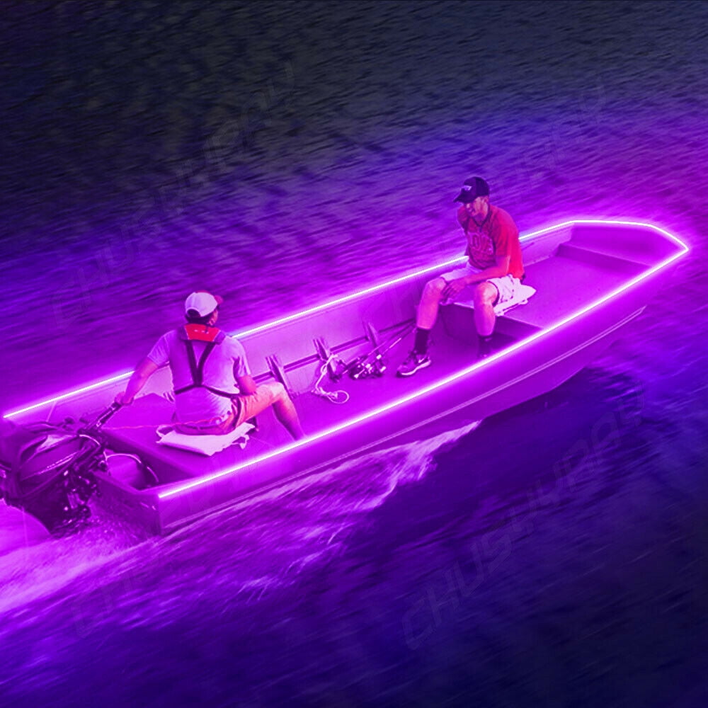 Purple UV Ultraviolet LED Strip Light 3528 SMD 5m 16.4ft Waterproof Boat Car Blacklight