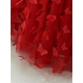 thumbnail image 6 of Zaldita Flower Girls 3D Butterfly Princess Dress Birthday Baptism Christening Dresses Pageant Party Formal Tutu Gown Red 9-12 Months, 6 of 7