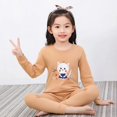thumbnail image 2 of Conjunto de pijama de algodón de manga larga para niños y niñas, ropa de dormir para niños, pijamas de Navidad, pijamas de gato de dibujos animados para niños de 4, 6, 8 y 9 años, Invierno, 2 of 4