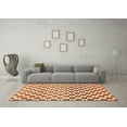 thumbnail image 3 of Ahgly Company Indoor Rectangle Checkered Orange Modern Area Rugs, 2' x 3', 3 of 4