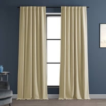 Half Price Drapes Candlelight Bellino Textured Faux Linen Room Darkening Curtains For Bedroom & Living Room Curtains(1 Panel), 50W X 96L