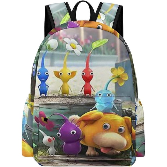 Pikmin Backpack Lightweight Large Capacity Laptop Backpack Adjustable Backpack Unisex Travel Backpack