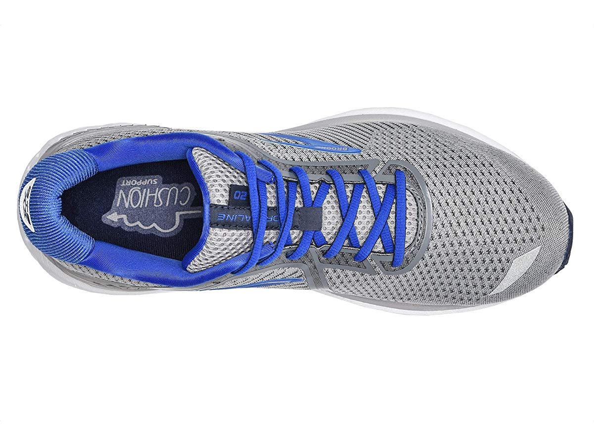 Brooks Men's Adrenaline GTS 20 Running Shoe, Grey/Blue, 8 2E(W) US - image 3 of 5