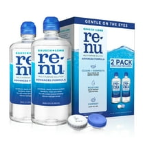 Renu Multipurpose Eye Contact Lens Solution and Cleaner with Lens Case for Soft Lenses, 12 fl oz, 2 Pack