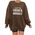 thumbnail image 1 of Qertyioot Chemises à Manches Longues pour Femmes, Mode Féminine Blouse Ample Col Rond T-Shirt Imprimé de Noël, 1 of 5