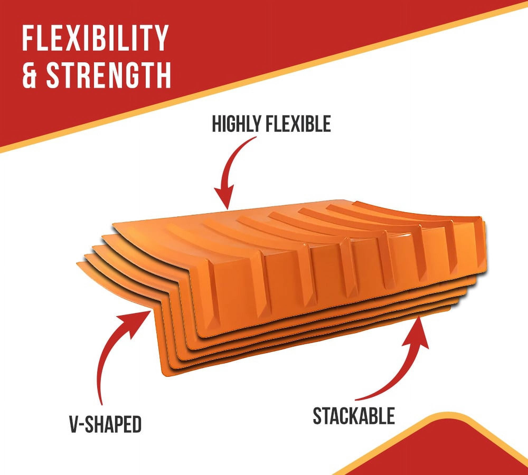 (50 Pack) 9"x48"x36" (Drop) Brick Guard V Shaped Corner Protector - Orange Edge Guard - Weather & Abrassion Resistant - Fit upto 7 straps of 4"