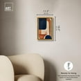 thumbnail image 5 of Blue With Cream Canvas Midcentury Abstract Wall Art by Art Remedy, Gold Frame, 10" x 15", 5 of 7