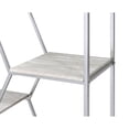 thumbnail image 6 of Marion 6-Shelf Metal Bookcase, White and Chrome, 6 of 7