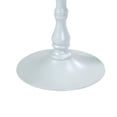 thumbnail image 4 of Mesa auxiliar Benzara Wowi de 23 pulgadas con base de acero blanco, 4 of 6