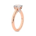 thumbnail image 4 of IGI Certified 1 Carat Princess Shape Lab Grown Diamond Engagement Ring | 14K Rose Gold | Agnes Criss Cross Prong Solitaire Diamond Ring | FG-VS1-VS2 Quality Friendly Diamonds, 4 of 6